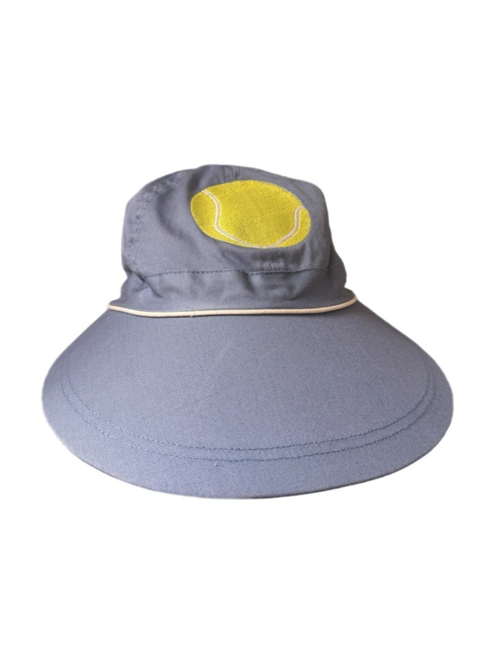 Villager Liz Claiborne Womens Blue Hat Yellow Tennis Ball Detail OS Summer Beach